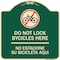 Signmission Do Not Lock Bicycles Here No Estacione Su Bicicleta Aqui Heavy-Gauge Alum, 18" x 18", G-1818-24148 A-DES-G-1818-24148 - alternate 1